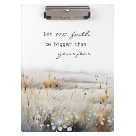 Carpeta De Pinza Que tu fe sea más grande que el miedo Cita cristia