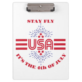 Carpeta De Pinza Quédate con la mano, es el 4 de julio.