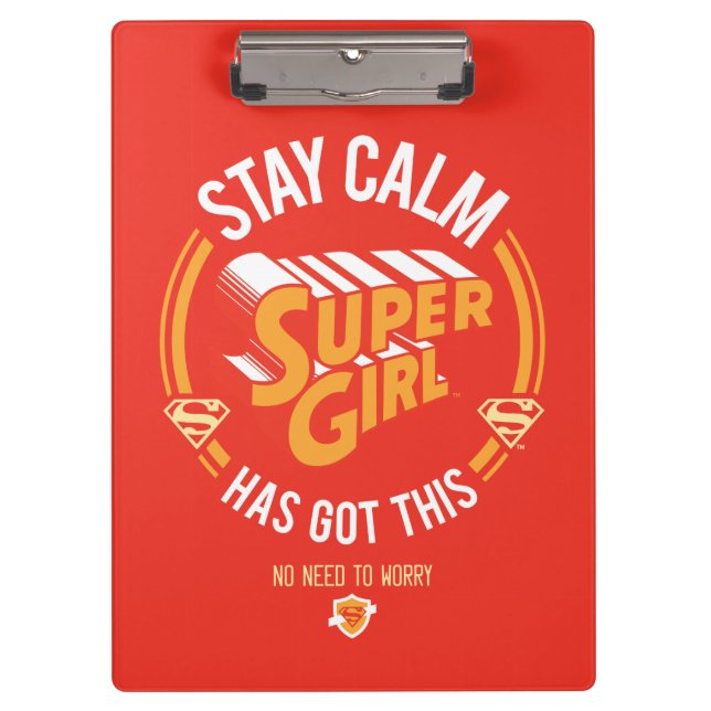 Carpeta De Pinza Quédate tranquilo Supergirl tiene esto (Anverso)