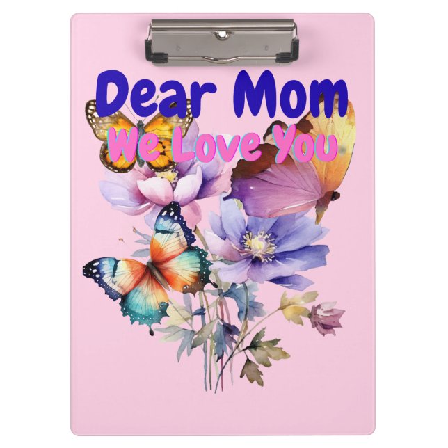 Carpeta De Pinza Querida Mamá, Te Amamos (Anverso)