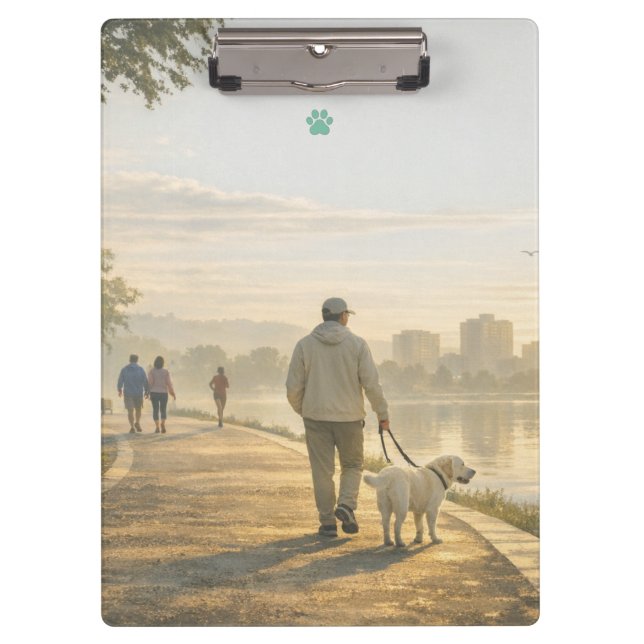 Carpeta De Pinza Quiet Morning Walk – Veterinary Clinic Clipboard (Anverso)