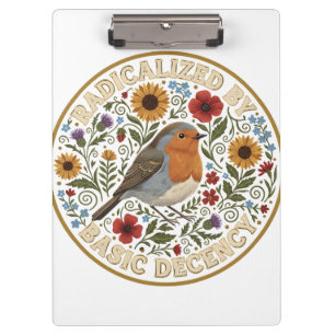 Carpeta De Pinza Radicalizado por el Diseño de Pájaros de Decencia 