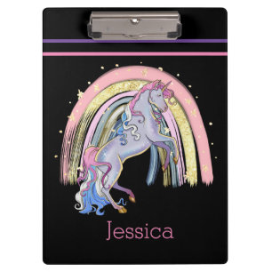 Carpeta De Pinza Rainbow Unicorn