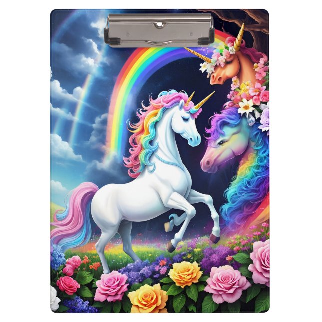 Carpeta De Pinza Rainbow Unicorn One (Anverso)