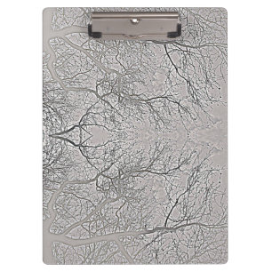 Carpeta De Pinza Ramas De Árbol Y Cielo Gris