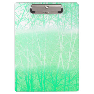 Carpeta De Pinza Ramas Verdes Menta Niebla Helada