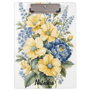 Carpeta De Pinza Ramo Amarillo y Azul