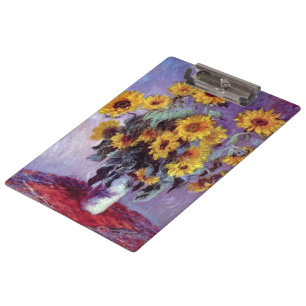 Carpeta De Pinza Ramo de Girasoles por Claude Monet, Arte Antiguo