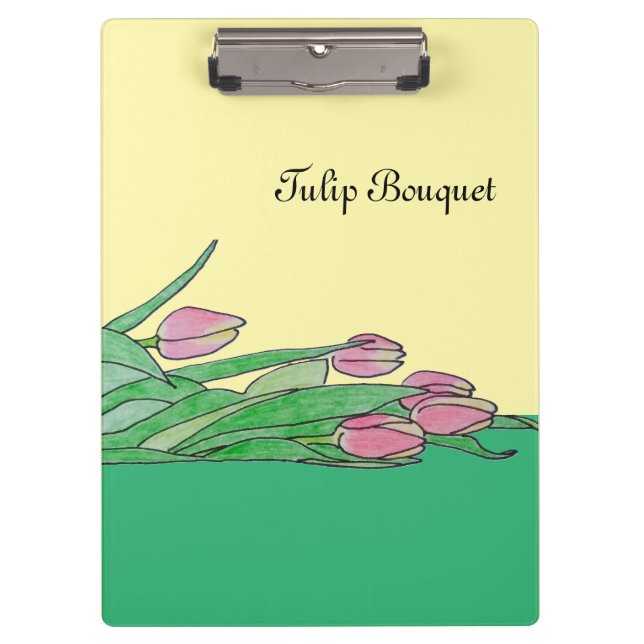 Carpeta De Pinza Ramo de tulipanes acostado  (Anverso)