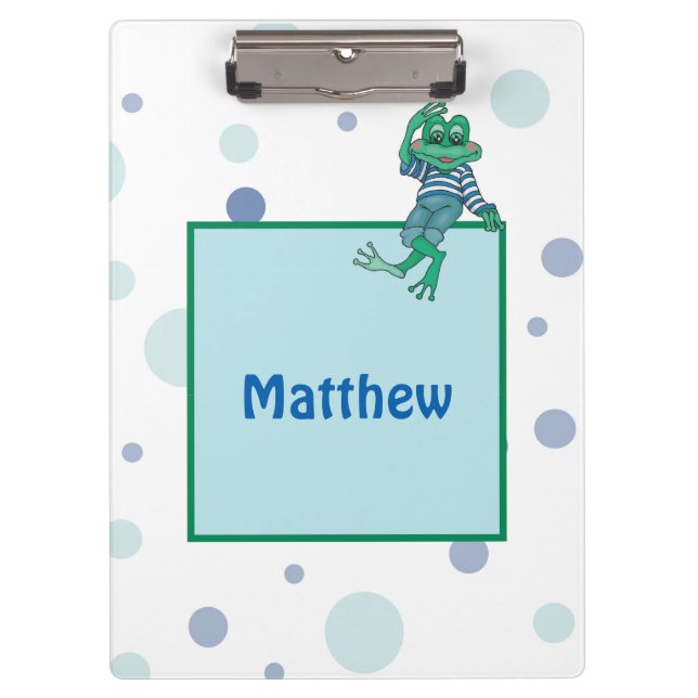 Carpeta De Pinza Rana en jeans, cumpleaños, puntos de polka (Anverso)