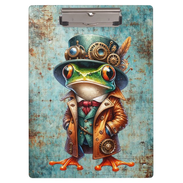 Carpeta De Pinza Rana Steampunk  (Anverso)
