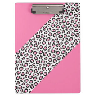 Carpeta De Pinza Raya rosada femenina linda del guepardo del
