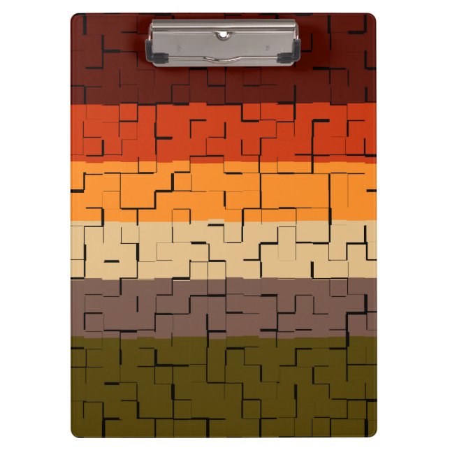 Carpeta De Pinza Rayas abstractas de color de caída (Anverso)