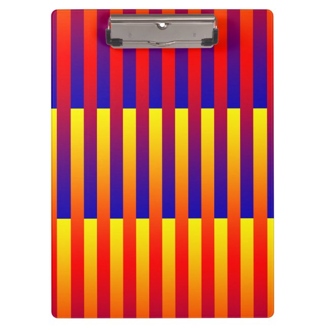 Carpeta De Pinza Rayas amarillas rojas azules (Anverso)