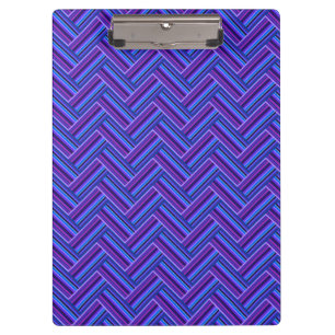 Carpeta De Pinza Rayas azules y violetas de doble trama