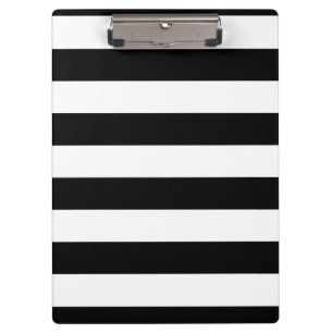 Carpeta De Pinza Rayas blancos y negros básicas