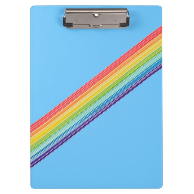 Carpeta De Pinza Rayas de arco iris diagonales (Anverso)