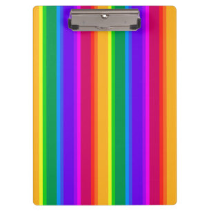 Carpeta De Pinza Rayas de arco iris irregulares