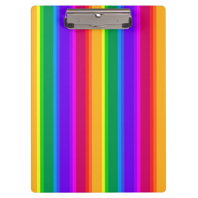 Carpeta De Pinza Rayas de arco iris irregulares (Anverso)