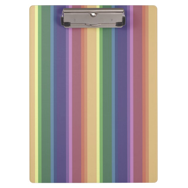 Carpeta De Pinza Rayas de arco iris mudas (Anverso)