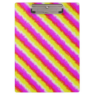 Carpeta De Pinza Rayas de arco iris rosado de Artdeco