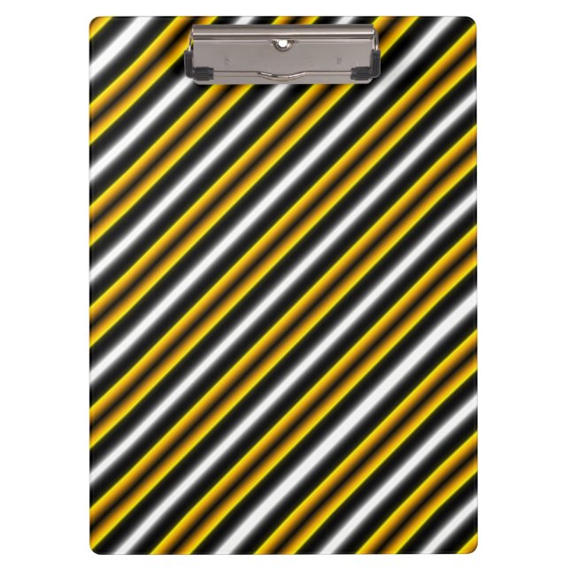 Carpeta De Pinza Rayas de arcoiris blancas amarillas (Anverso)