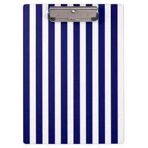 Carpeta De Pinza Rayas de caramelo azul y blanco de la marina