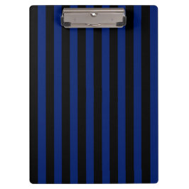 Carpeta De Pinza Rayas de caramelo azul y negro