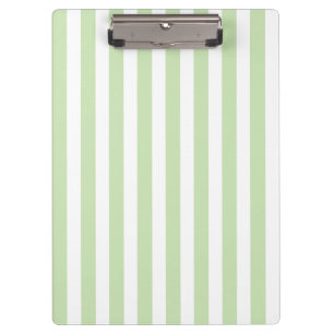 Carpeta De Pinza Rayas de caramelo verde claro y blanco