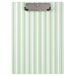 Carpeta De Pinza Rayas de caramelo verde claro y blanco