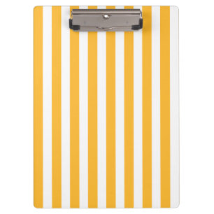 Carpeta De Pinza Rayas de caramelos amarillos y blancos soleados