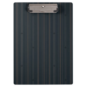 Carpeta De Pinza Rayas de Corriente de Chorro en Azul Marino Oscuro