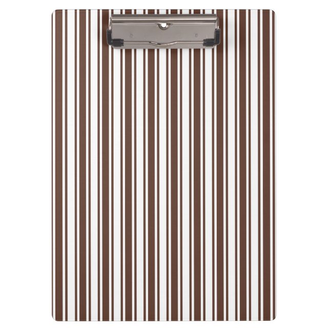 Carpeta De Pinza Rayas de dulces marrones y blancos de chocolate (Anverso)