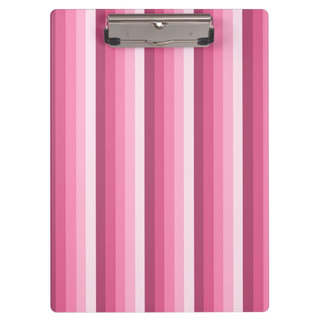 Carpeta De Pinza Rayas de sombra rosadas (Anverso)