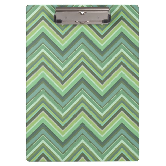 Carpeta De Pinza Rayas de zigzag verde oliva (Anverso)