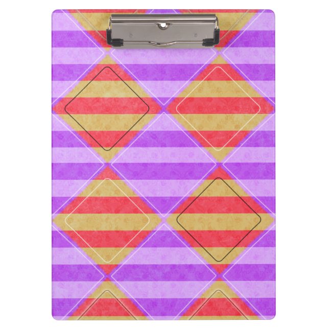 Carpeta De Pinza Rayas, diamantes, patrón de punto de Shirley Taylo (Anverso)