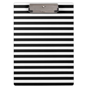 Carpeta De Pinza Rayas finas - blanco y negro