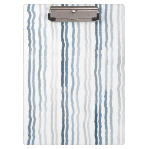 Carpeta De Pinza Rayas finas de acuarela, azul pizarra, gris, blanc