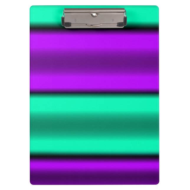 Carpeta De Pinza Rayas horizontales púrpura y mita (Anverso)