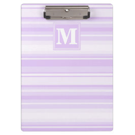 Carpeta De Pinza Rayas lila con monograma