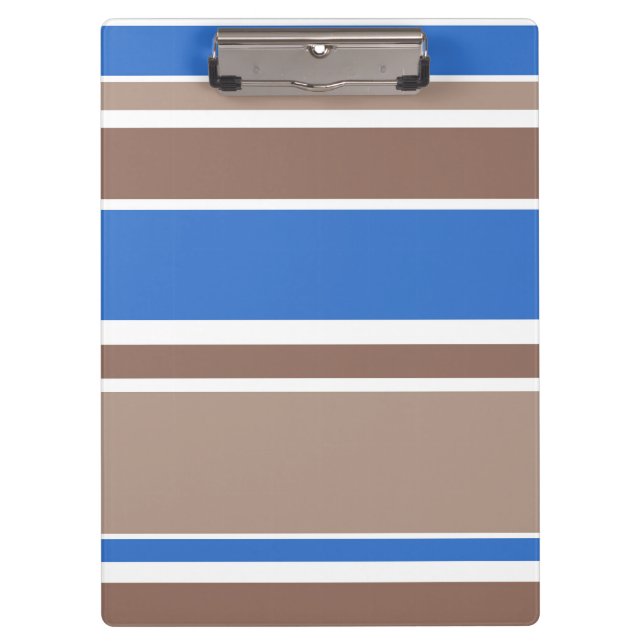 Carpeta De Pinza Rayas marrones y azules (Anverso)