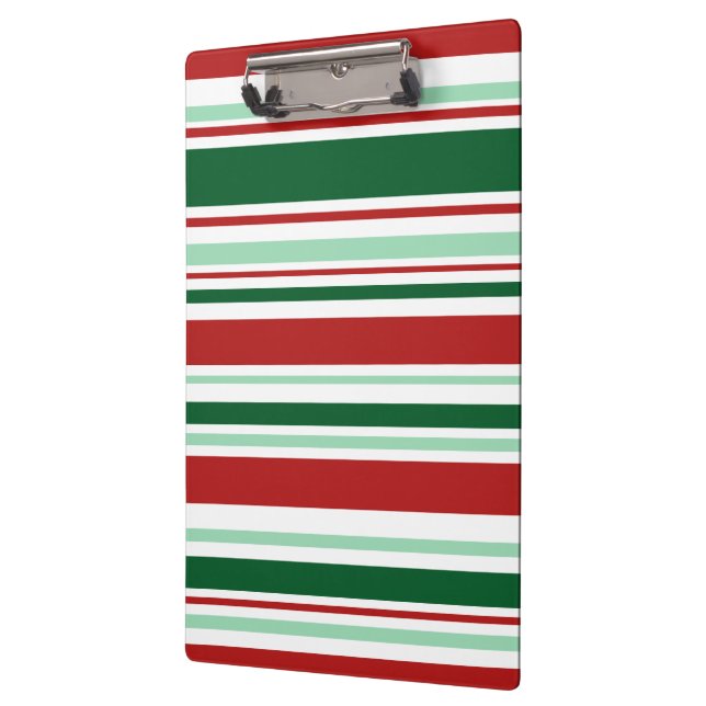 Carpeta De Pinza Rayas mixtas de Navidades rojas, verdes y blancas (Izquierda)