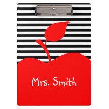 Rayas negras y blancas personalizadas de Apple roj