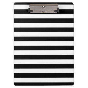 Carpeta De Pinza Rayas Negras y Blancas Simples y Negritas