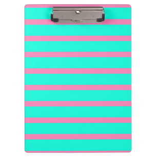 Carpeta De Pinza Rayas Pastel Turquesa Azul-Verde Y Rosa