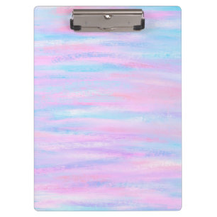 Carpeta De Pinza Rayas pintadas de color turquesa rosa morado