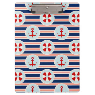 Carpeta De Pinza Rayas y modelo de puntos náuticos