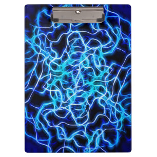 Carpeta De Pinza Rayo de bobina azul de neón eléctrico Tesla