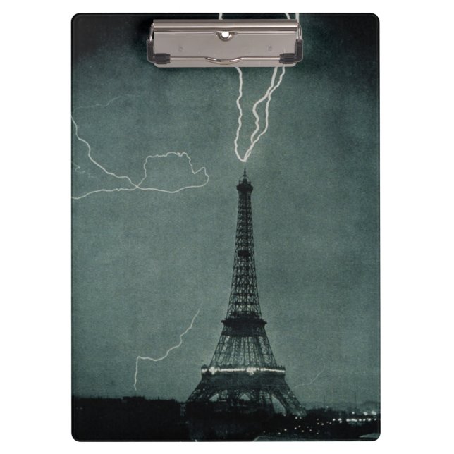 Carpeta De Pinza Rayo golpea la Torre Eiffel (Anverso)