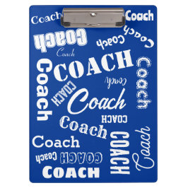 Carpeta De Pinza Real Blue White Personalizado Coach Gigante Nombre